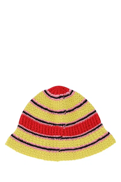 Stella Mccartney Crochet Bucket Hat In Multi