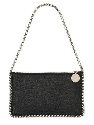 Stella Mccartney Womens Black Falabella Pochette Faux-leather Shoulder Bag