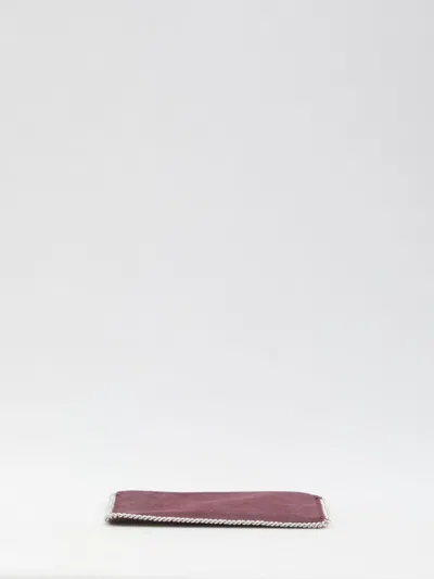 Stella Mccartney Falabella Plum Coloured Clutched Shoulder Bag Women In Burgundy