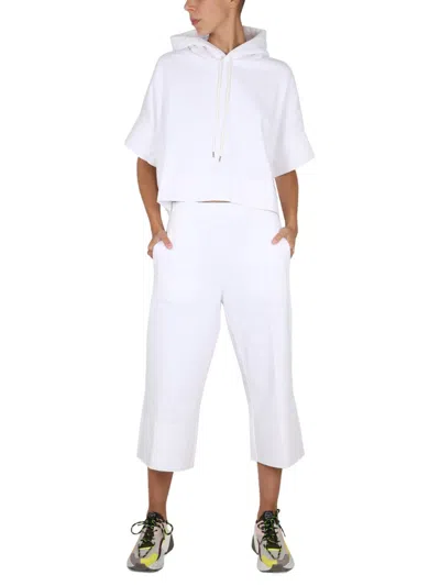 Stella Mccartney Pantalone Con Ricamo Logo In White