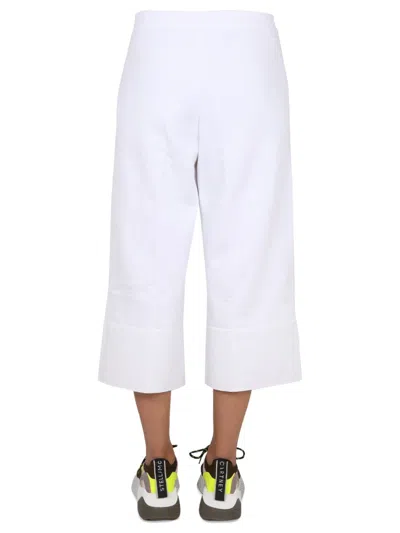 Stella Mccartney Pantalone Con Ricamo Logo In White
