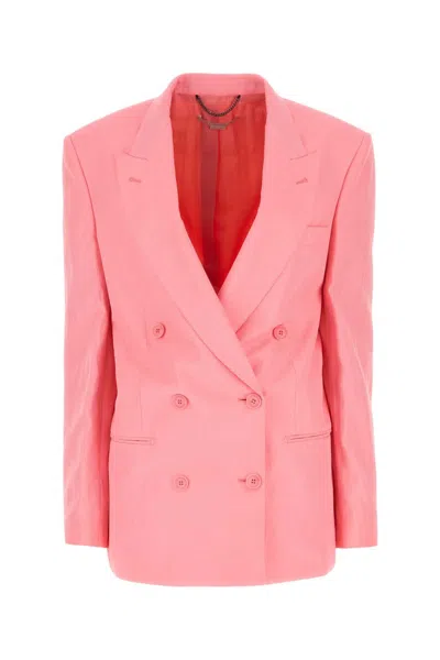 Stella Mccartney Stella Mc Cartney Pink Twill Oversize Blazer In Pink