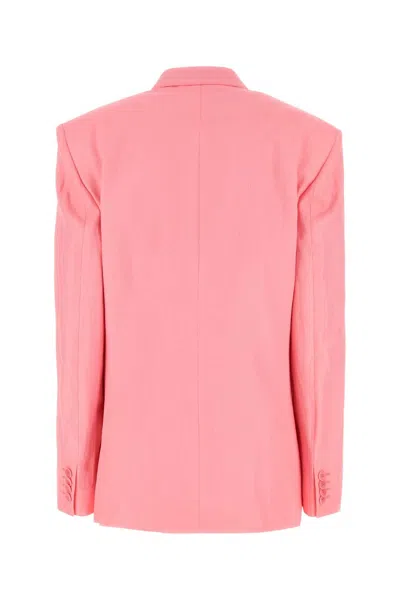 Stella Mccartney Stella Mc Cartney Pink Twill Oversize Blazer In Pink