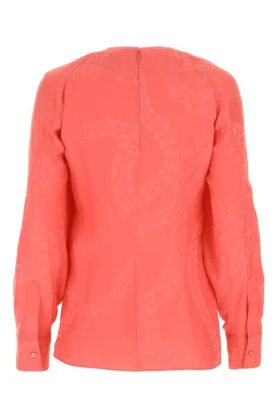 Stella Mccartney Stella Mc Cartney Salmon Satin Blouse In Pink