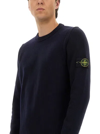Stone Island Cotton Sweatshirt In Black