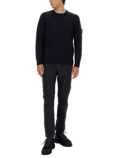 Stone Island Cotton Sweatshirt In Black