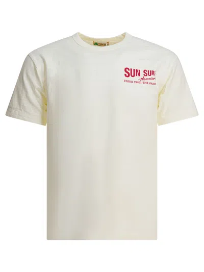 Sun Surf Beige Cotton T-shirt In Neutral
