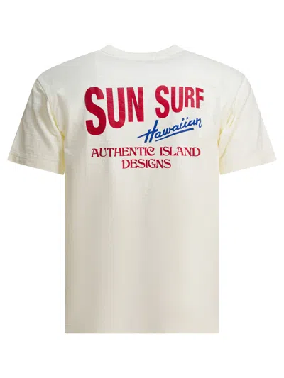 Sun Surf Beige Cotton T-shirt In Neutral