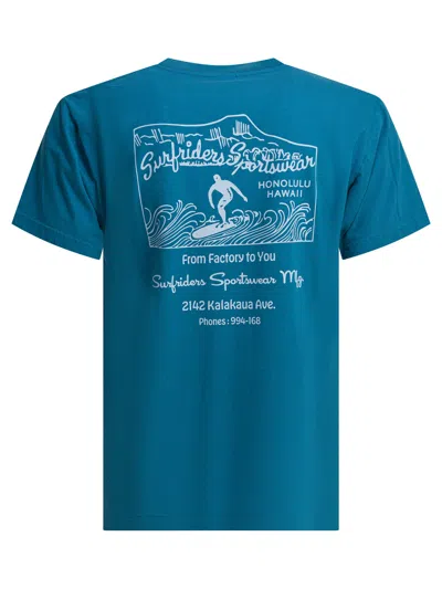 Sun Surf Surfer-graphic T-shirt In Blue