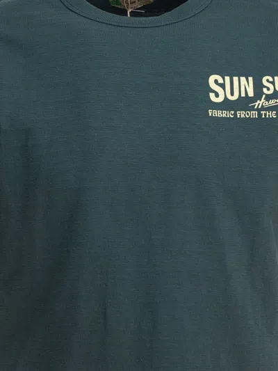 Sun Surf Green Cotton T-shirt In Green