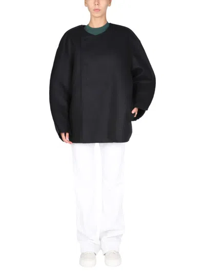 Sunnei Loose Fit Coat Unisex In Black