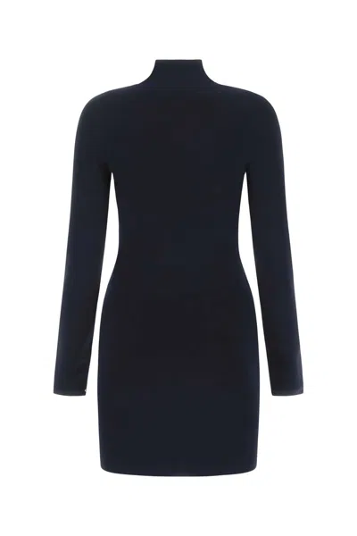 Alexander Wang T T By Alexander Wang Midnight Blue Stretch Viscose Blend Mini Dress