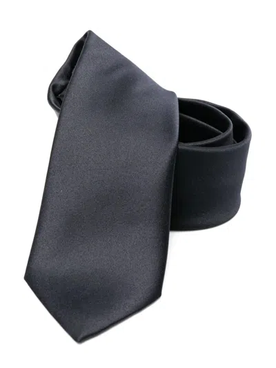 Tagliatore Pointed-tip Satin Tie In Black