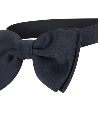 Tagliatore Pointed-tip Satin Tie In Black