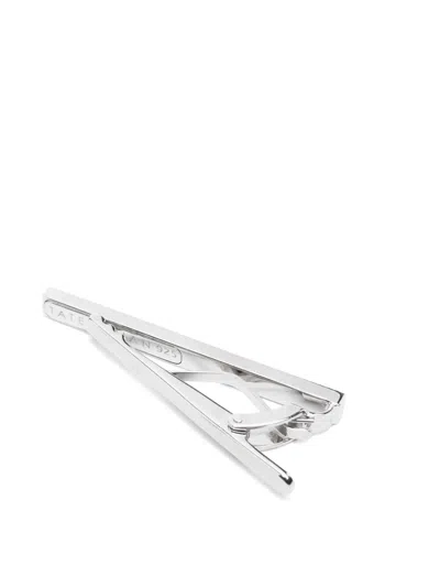 Tateossian Diamond Textured Tie Clip In Metallic