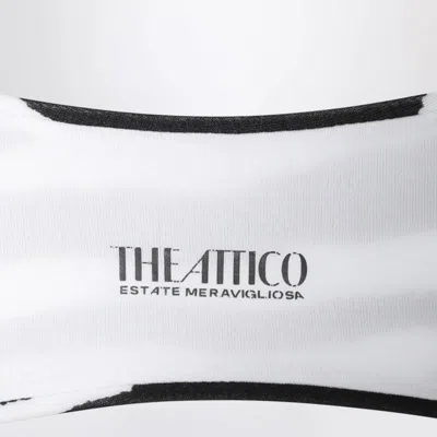 Attico Zebra Print Two Piece Bikini In Black