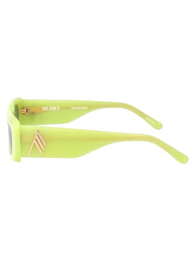 Attico Mini Marfa Sunglasses In Green