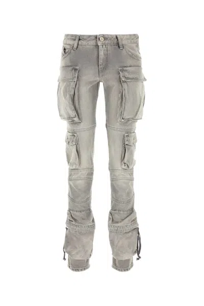 Attico Denim Trousers With Waist Belt Loops