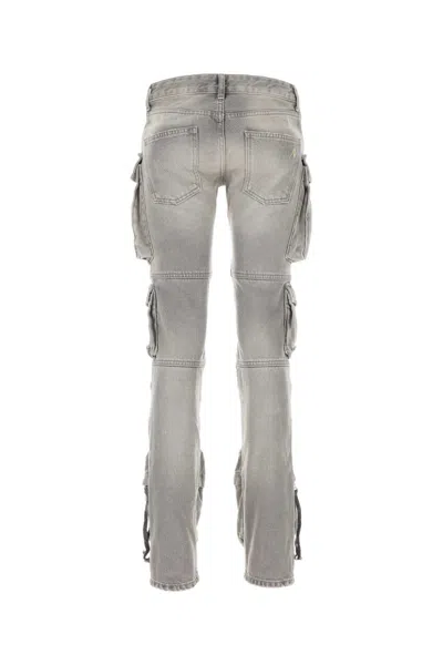 Attico Denim Trousers With Waist Belt Loops
