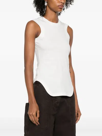 Attico Reese Cotton Jersey Tank Top In White