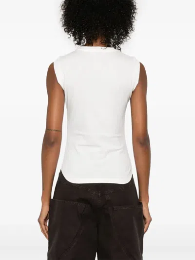 Attico Reese Cotton Jersey Tank Top In White