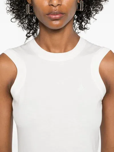 Attico Reese Cotton Jersey Tank Top In White