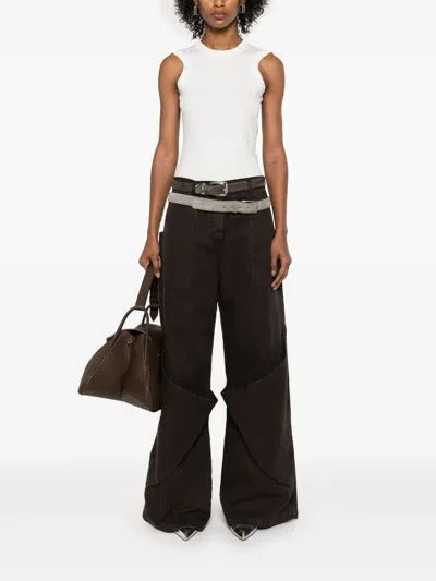 Attico Reese Cotton Jersey Tank Top In White