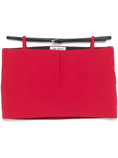 Attico The  Vibrant Mini Skirt In Red