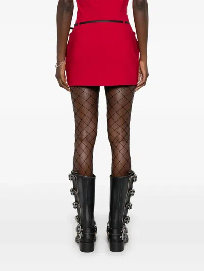 Attico The  Vibrant Mini Skirt In Red