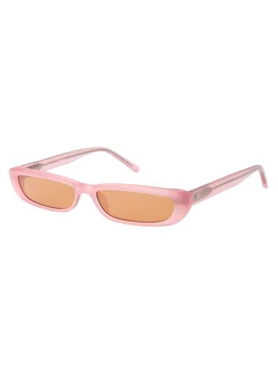 Attico The  Pink/silver/pink Acetate Sunglasses