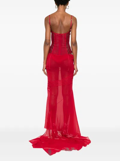 Attico The  Red Silk Dress