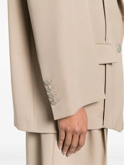Attico Women's Glen Oversized Blazer In Neutral