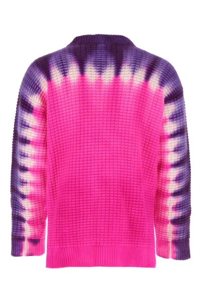 The Elder Statesman Daybreak Gradient Crew Neck Knit Sweater
