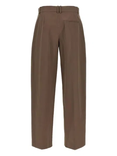The Row Taupe Cotton Trousers