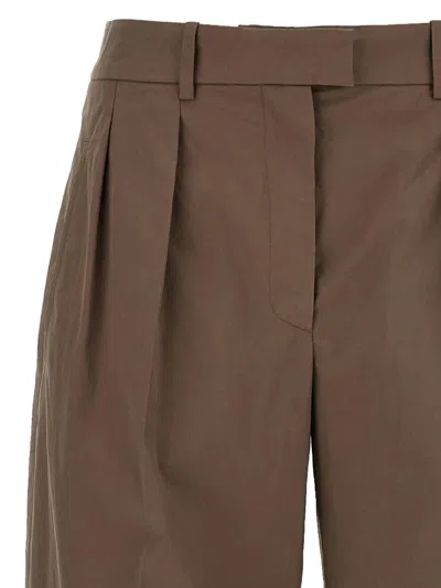 The Row Taupe Cotton Trousers
