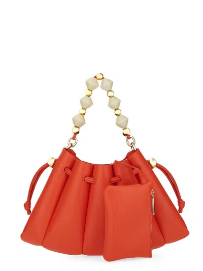 Themoirè Dafne Beaded Vegan Fabric Top-handle Bag