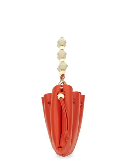 Themoirè Dafne Beaded Vegan Fabric Top-handle Bag