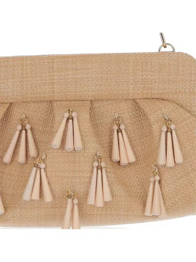 Themoirè Macadamia Leather Clutch Bag