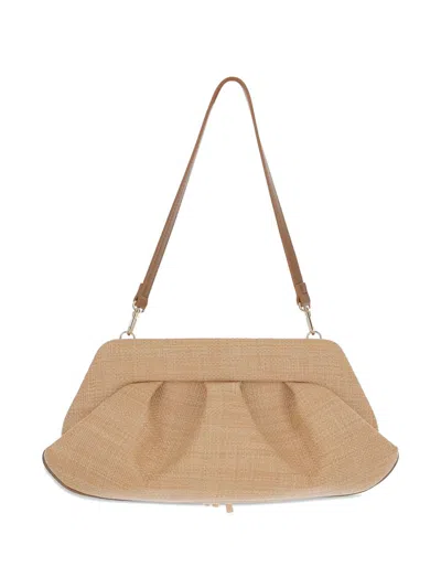 Themoirè Macadamia Leather Clutch Bag