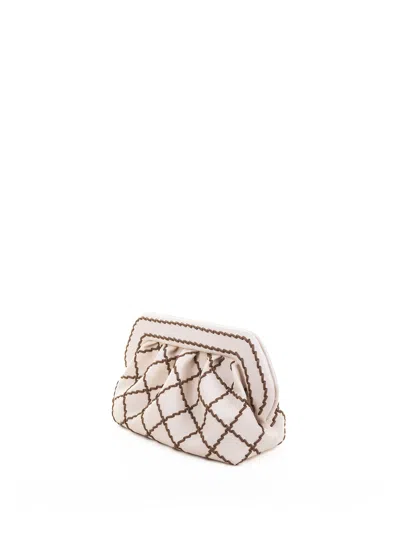 Themoirè Vegan Checked Clutch With Shoulder Strap