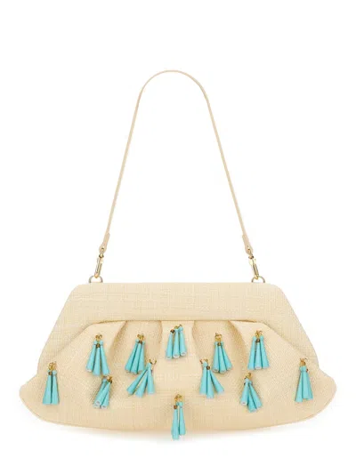 Themoirè Textured Bag With Paper Fringes
