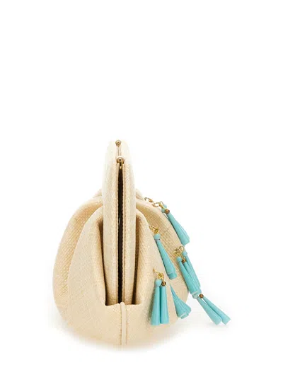 Themoirè Textured Bag With Paper Fringes