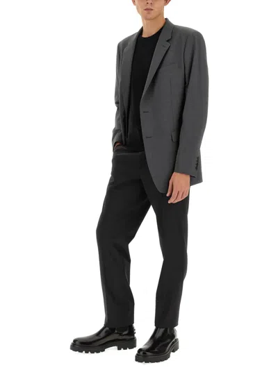 Theory Single-breasted Tailored Blazer In Gray