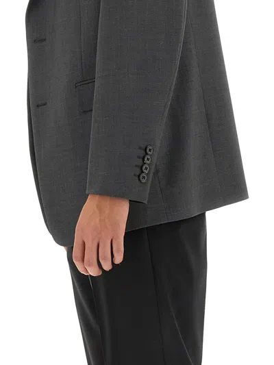 Theory Single-breasted Tailored Blazer In Gray