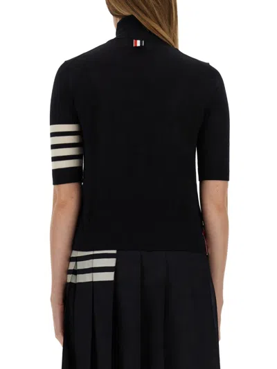 Thom Browne 4-bar Pullover In Virgin Wool In Black