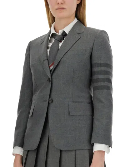 Thom Browne Tailored Grey Jacket With Notched Lapels