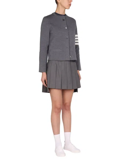 Thom Browne Grey Wool Skirt In Gray