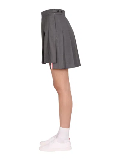 Thom Browne Grey Wool Skirt In Gray