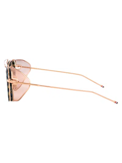 Thom Browne Navy Tortois/rose Gold Titanium Acetate+titanium Sunglasses