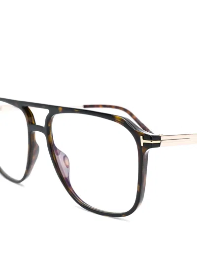 Tom Ford Tortoiseshell Pilot-frame Glasses
